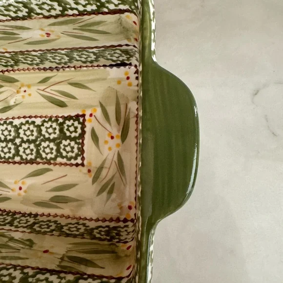 Vintage Temptations By Tara Old World Green Loaf/Casserole Dish 1.5 qt - Picture 4 of 11